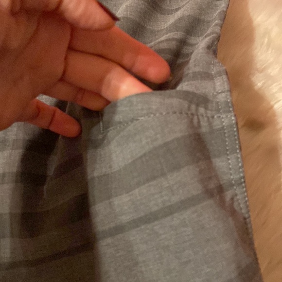 Linksoul Mens sz 34 Boardwalker Hybrid Green Striped Golf Casual Shorts - Picture 8 of 13